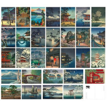 HOSTEESSCHOICE Schne Kunstpostkarten, 30er-Set, Tsuchiya Koitsu-Postkarten-Sortimentspackung, berhmte Gemlde, Landschaften, Retro-sthetische Kuns