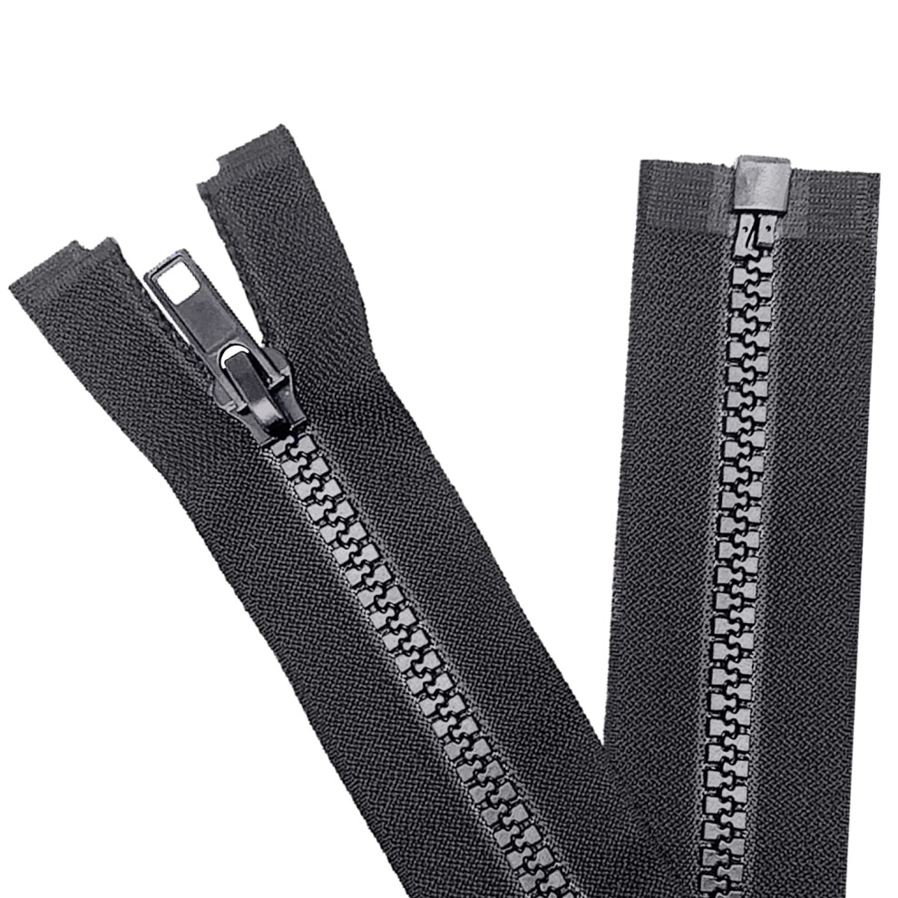 Sawoake 2 Pezzo #5 94 Cm Separazione Giacca Zipper Per Cucire Cappotti Giacca Zipper Nero A Forma Di Plastica Zipper Bulk Tailor Diy Strumenti Di Cucire Per Indumento/Borse-image