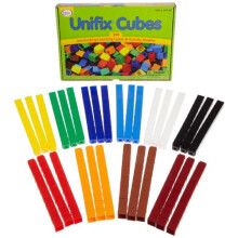 Unifix - 2-300 terninger - Pakke med 300 - 10 farver r?d