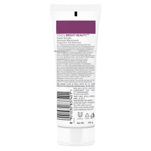 PONDS White Beauty Tan Removal Face Scrub 100gm van Ponds 1