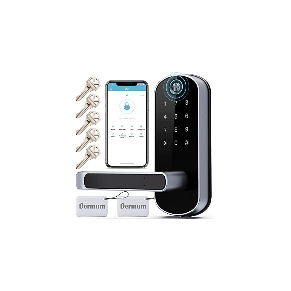 Dermum Smart Lock  Keyless Entry Door Lock  Smart Door Lock  Smart Loc