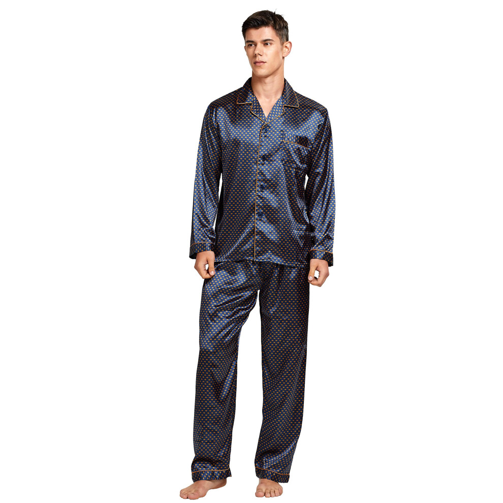 Ensemble de pyjama en satin classique pour homme TONY AND CANDICE (bleu/dor?, taille M)