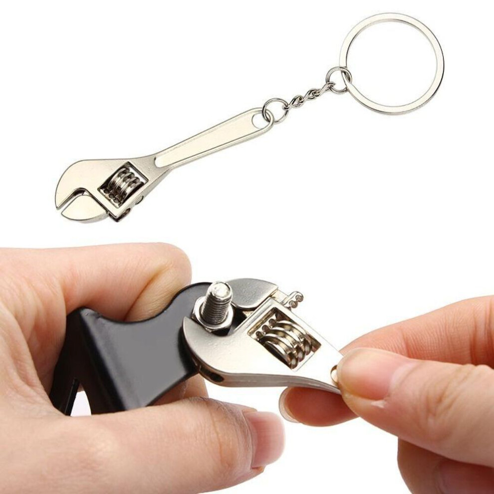 (Other, Changeable Spanner) Stainless Steel Wrench Keychain with High-grade Simulation