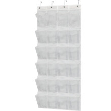 Simple Houseware 24 kapes velký průhledný organizér na boty přes dveře, bílý (56 x 22,5)