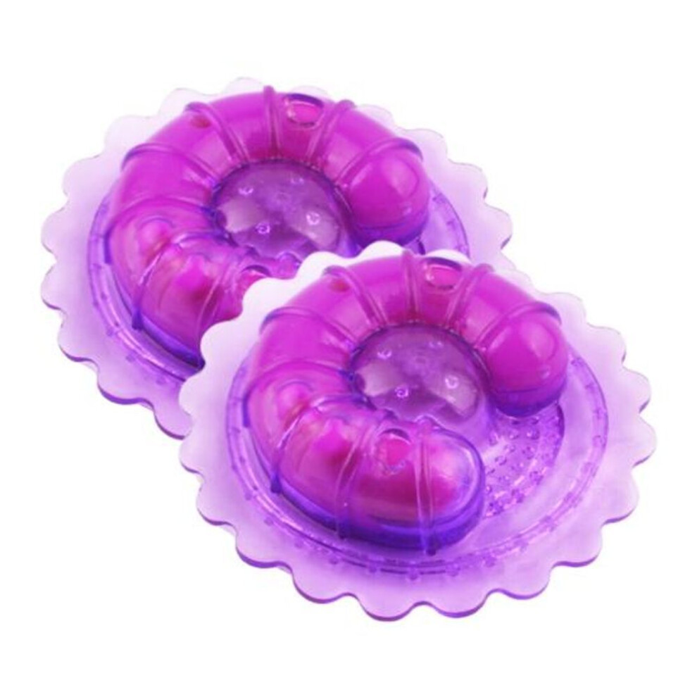 (pink) 1 Pair Nipple Vibrators Non-Irritation Soft Rubber Strong Stimulus Breast Sucker Clips Female Sex Toy Adult Products