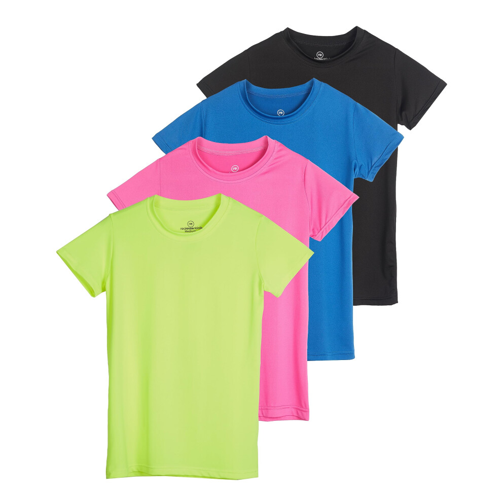 Lot de 4 Real Essentials : T-shirts ? manches courtes pour filles Active Quick Dr