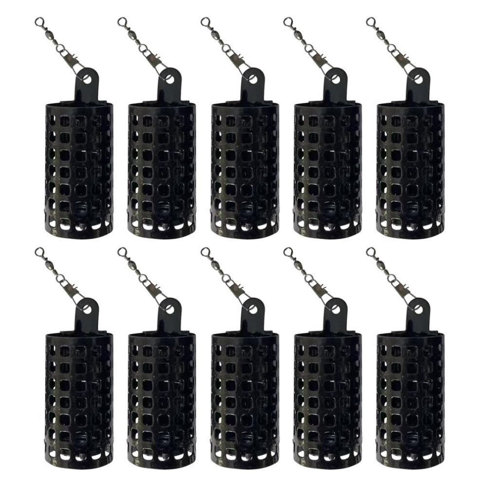 (10pcs 30g) 10pcs Square Fishing Bait Feeder Cages Holder Metal Lure Container Basket