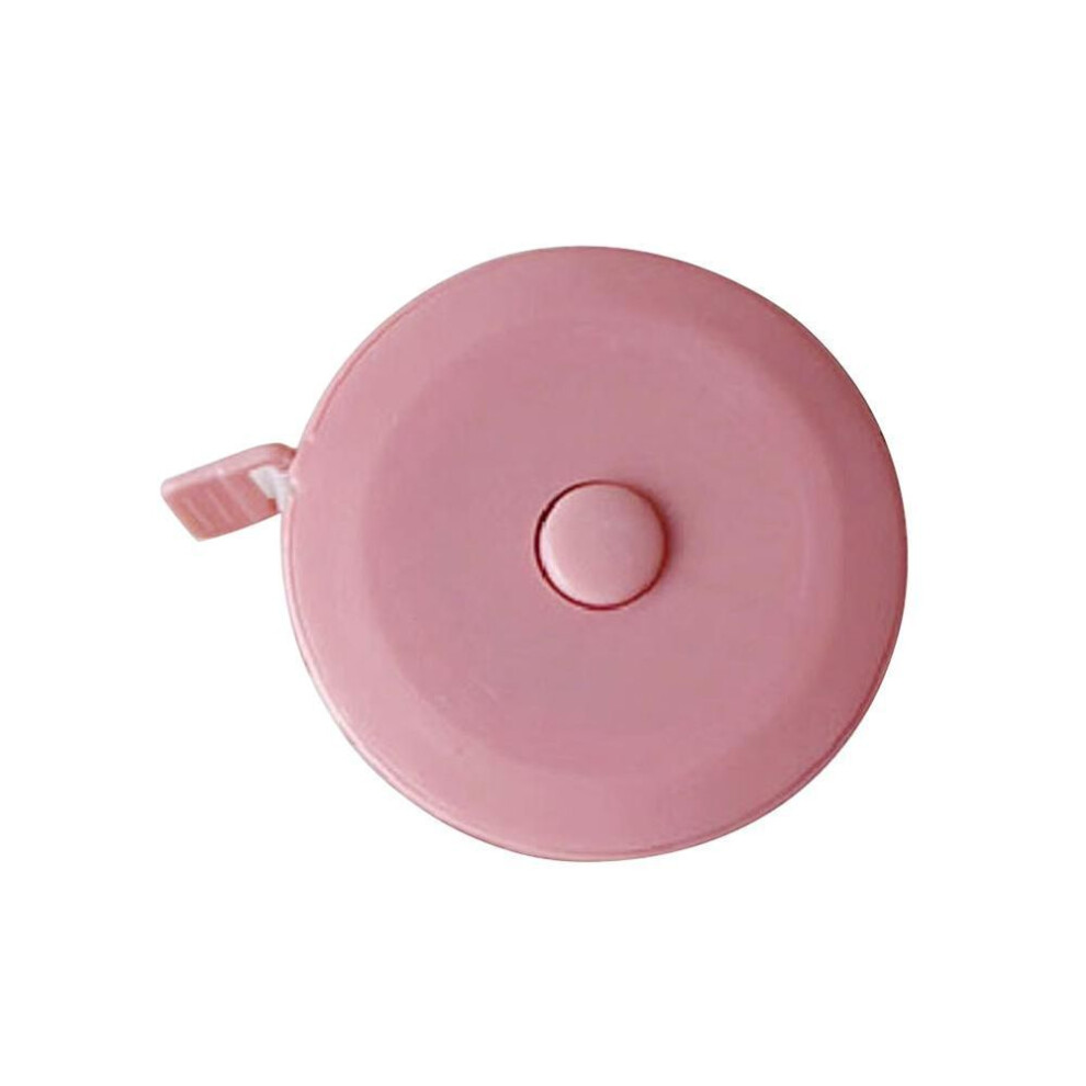 (pink) 150cm Sewing Tailor Tape Measure Retractable Body Height Measuring Meter