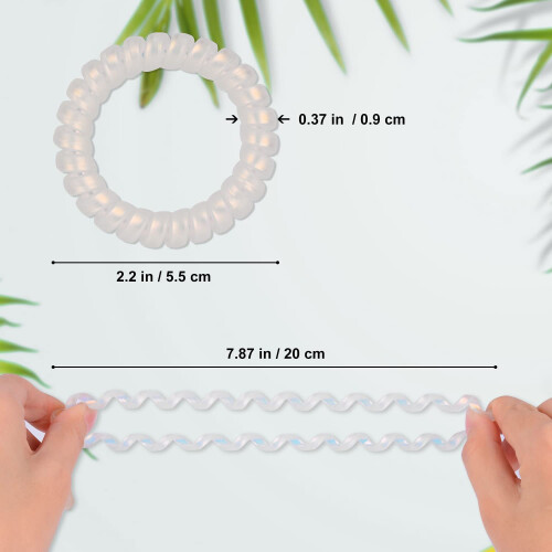 JessLab Elastici per capelli a spirale 10 pezzi Elastici per capelli senza traccia in plastica 2