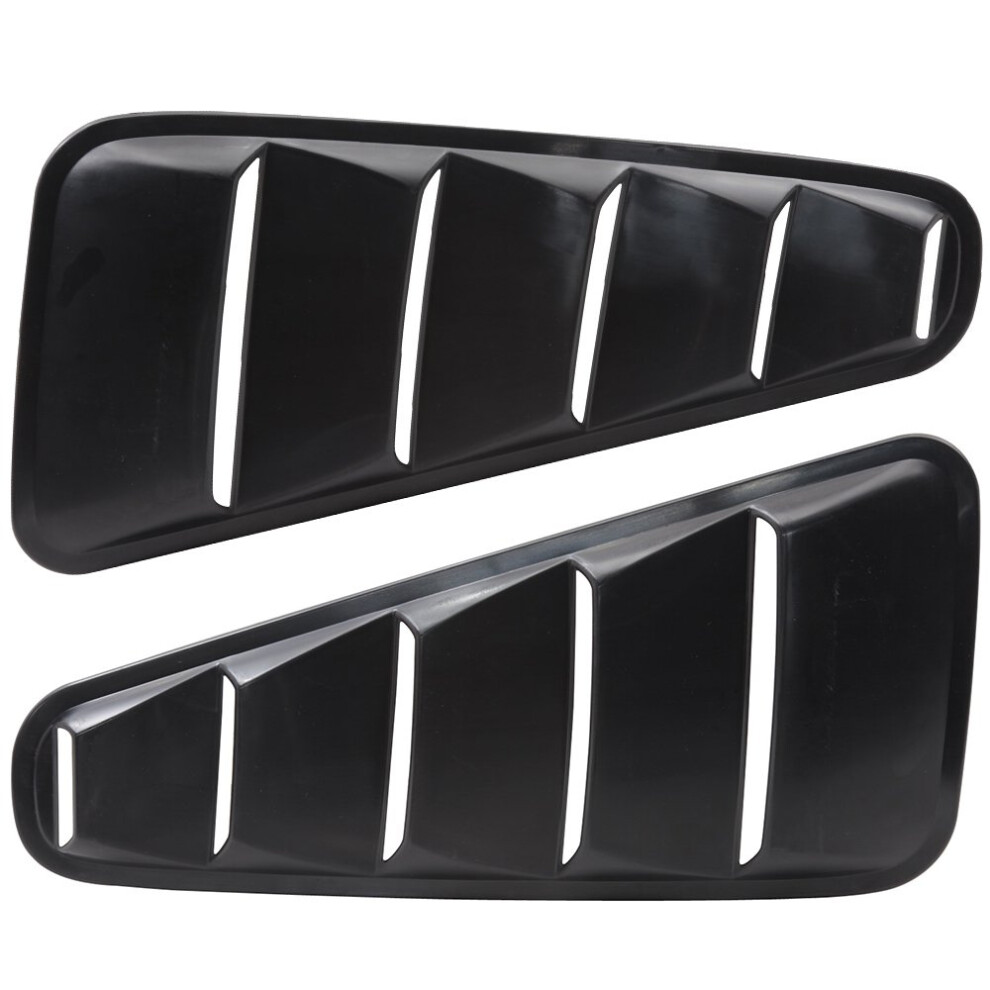 Window Louver Compatible With 2010-2014 Ford Mustang, Pp Rear/Side Window Scoop Cover Sun Shade By Ikon Motorsports, 2011 2012 2013 848524027338