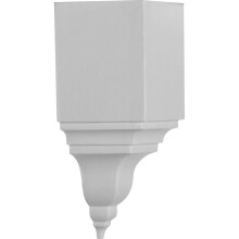 EKENA MILLWORK MIC03X03BI Inside Corner fr gjutprofiler mindre n 3 1/8 """" 7/8 """" H 3 1/8 """" P x 3 1/8 """" W x 7 3/4 """" H vit