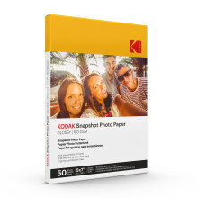 KODAK Fotopapier, glnzend, 5 x 7 SNAPSHOT, 50 Stck, 48 lb-180 g/m, 2-8,5 Mil (41307), Wei