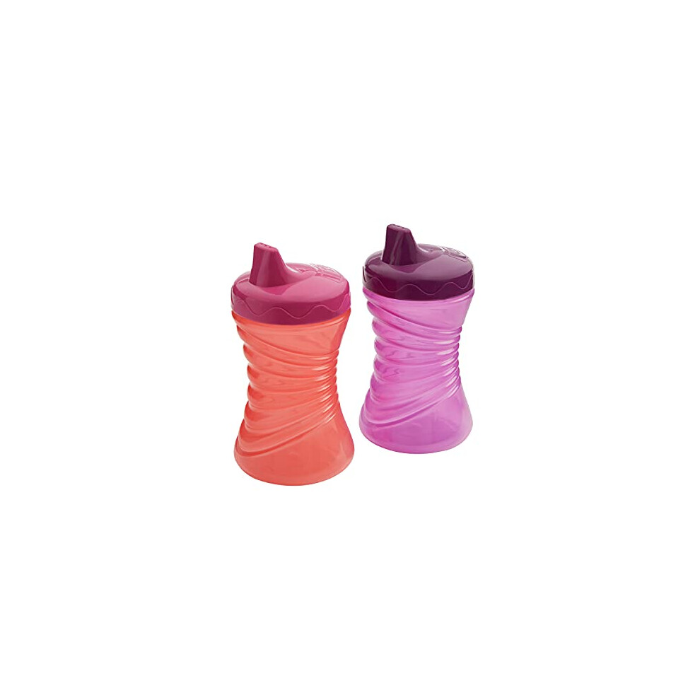 Gerber Graduates Fun Grips Hard Spout Sippy Cup (Colors may vary), 10-Ounce, 2 cups