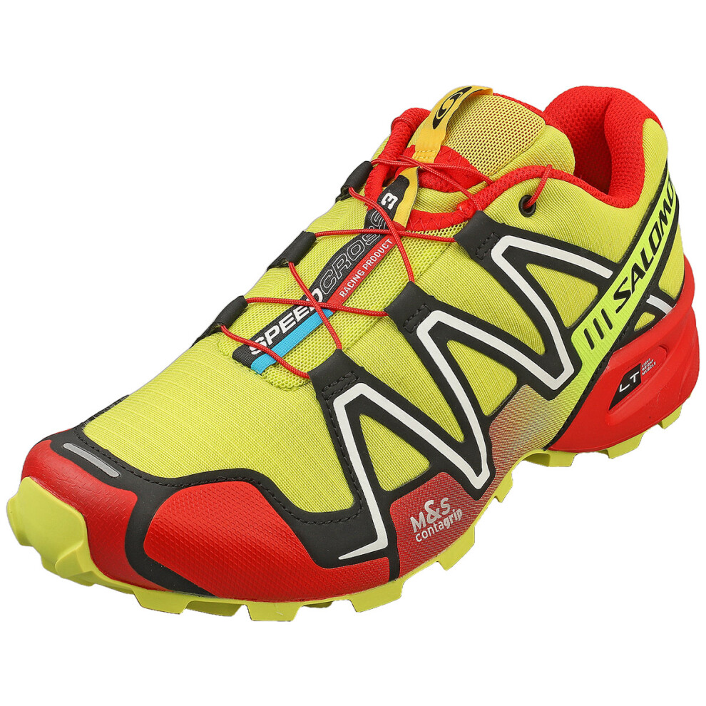 (4.5) Salomon Speedcross 3 Unisex Running Trainers in Yellow Red