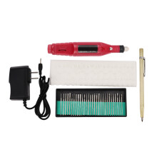 Mini caneta de gravação elétrica, kit de ferramentas de gravação faça você mesmo (plugue americano)
