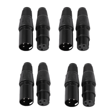 80Pcs 3Pin Xlr Male to Female Microphone Extension Cable Cables Plug Audio Socket Mic Connector Adapter