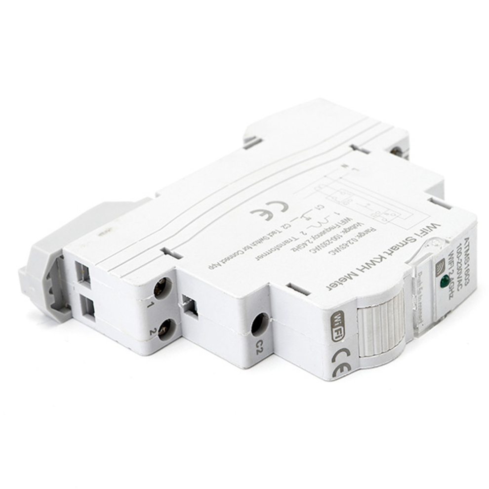 2X Atms1603 Tuya Single Phase Wifi Smart Energy Meter 100-230V Din Rail Precisely Measuring Voltmeter Ammeter Power 4851689811373