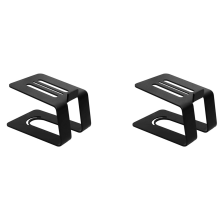 Lot de 2 supports de haut-parleur pour moniteur de 5,3 pouces de hauteur, support d'angle de vision confortable, support solide en m?tal