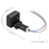 4X 220V Mini Human Body Infrared Sensor Switch LED Flood Light PIR Motion Adjustable Black 8
