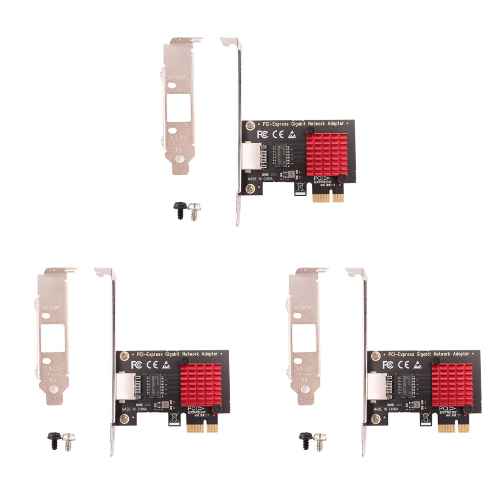 3X Pcie Card Gigabit Network 10/100/1000Mbps Rj45 Wired Pci-E Adapter Lan 4851689805389