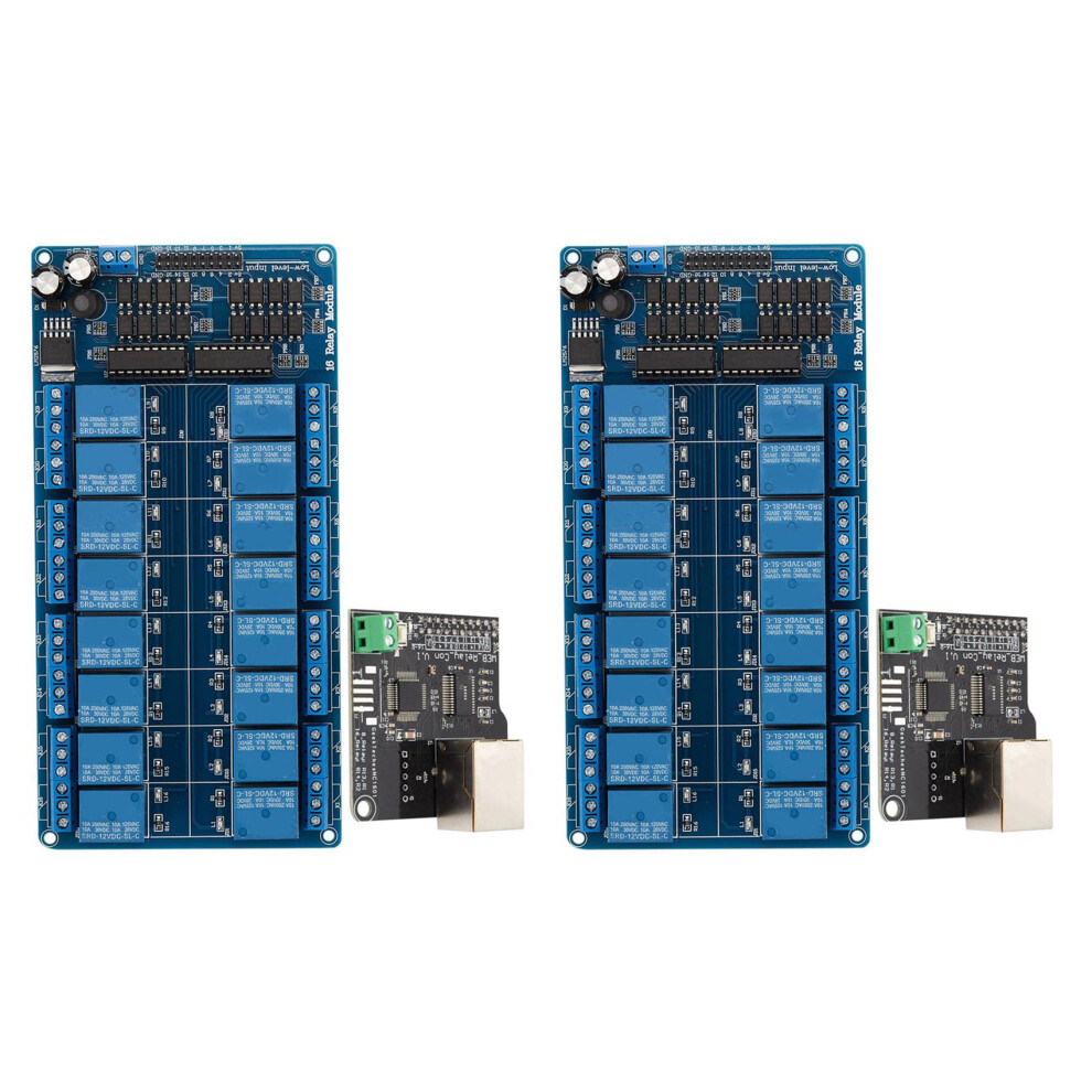 2X Ethernet Control Module Lan Wan Network Web Server Rj45 Port 16 Channel Relay Is Controller Board 4851689873685