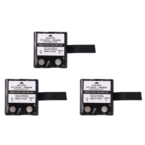Ixnn4002B 3x 800mAh Ni-MH Rechargeable Battery for TLKR T80/T80Ex, XTR446, XTB446, XT180, T61/T81, T5-T8, T50, T60 – BP-38/40 Compatible