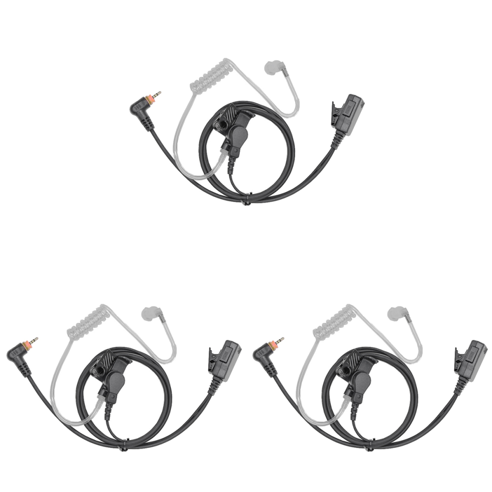 3X Earpiece Headset Mic With Ptt For Radio Sl1m Sl1k Sl1600 Sl300 Sl7500 Sl400 Sl4000 Walkie Talkie Air Acoustic Tube 4851689811502