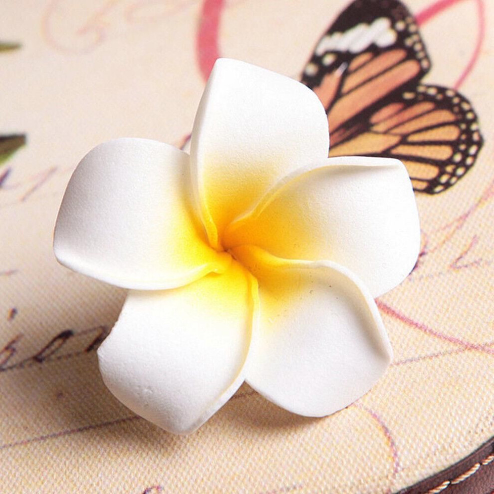 6pcs Women Plumeria Flower Hair Clip Accessories Barrette Hawaiian Wedding Party