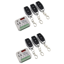 2X Garagepoort Afstandsbediening Ontvanger 433 868MHz RX MULTI 300-900MHZ AC/DC 9-30V met Bediening