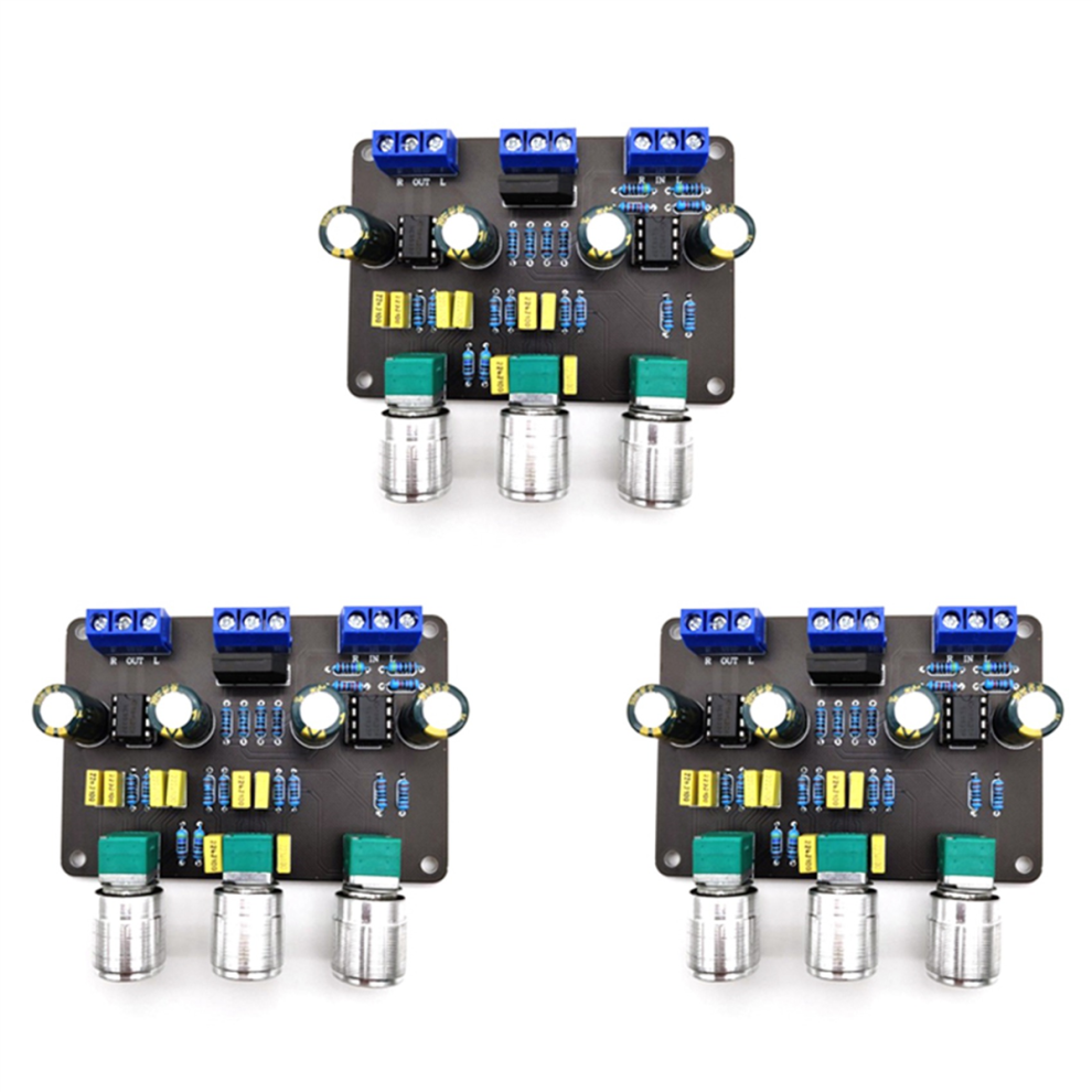 3X Dual Ne5532 Tone Stereo Preamplifier Board Audio Hifi Amprifier Equalizer Preamp Treble Bass Control Pre Black 4851689807819