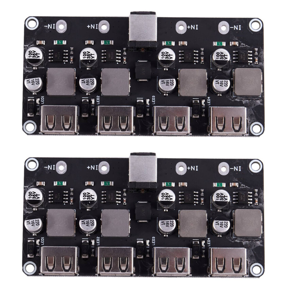 2X 4 Channel Usb Qc3.0 Qc2.0 Dc-Dc Buck Converter Charging Module 6-32V 9V 12V 24V Charger Circuit Board 3V 5V 4851689877720
