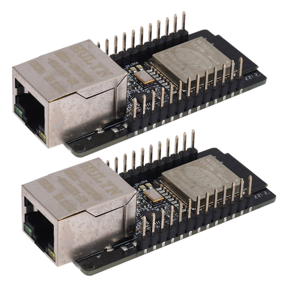 Jojomino Black 2X Wt32-Eth01 Embedded Serial Port Networking Bluetooth + Wifi Combo Gateway Module