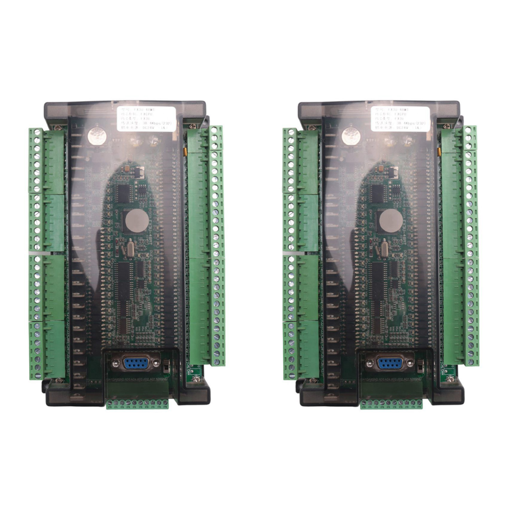 2X Plc Industrial Control Board Module Fx3u-48Mt Programmable Logic Controller 24 Input Output 24V 1A 4851689815050