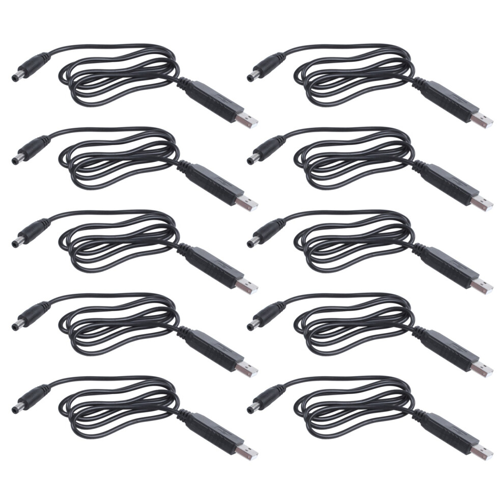 Photos - Cable (video, audio, USB) Jojomino 10X USB DC 5V to 12V 2.1mm x 5.5mm Module Converter Barrel Male Connector Jack Power Cable Plug,1M  (5V 12V)