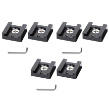 Cold Shoe Mount Aluminum Adapter Bracket Hot with 1/4 Thread for Camera Cage Flash Mount(6 PCS)