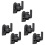 3X Universal Rotatable Speaker Wall Mount Stand Bracket 1 Pair Black 2