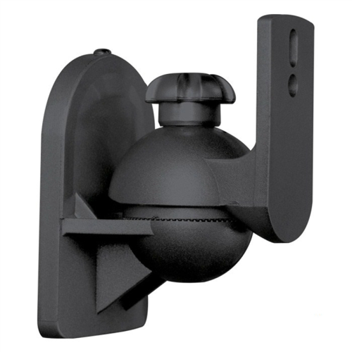 3X Universal Rotatable Speaker Wall Mount Stand Bracket 1 Pair Black 2