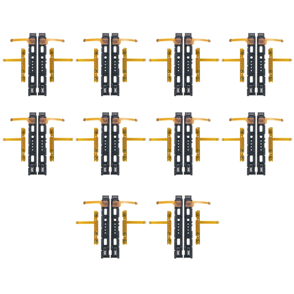 10X Replacement Lr Slide Left Right Slider Rail With Sl Flex Cable For Nintend Switch Ns Joycon Controller Black 4851689893706