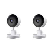 2X Indoor Wifi Tuya Camera, Babyfoon, Smart Life Home Security Draadloze Mini IP CCTV, Tweerichtingsaudio US-stekker