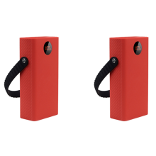 2X Siliconen Hoesje voor PEA40 40000MAh Power Bank Anti-Slip/Anti-Val Zachte Hoes Beschermhoes (Rood)