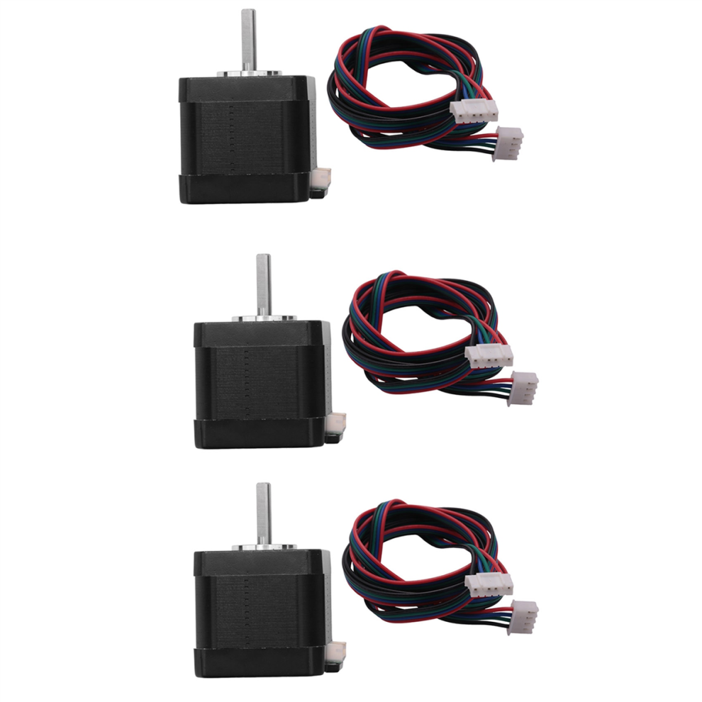 3X 3D Printer Motors, Nema 17 Stepper Motor,40Mm High Torque Bipolar Dc Step Motor Kit, For Engraving 4851689899548
