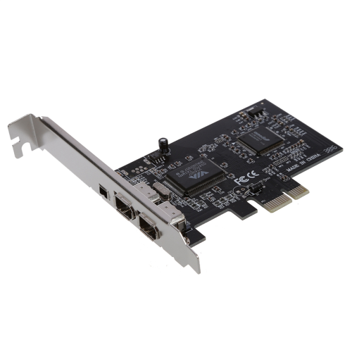 Scheda controller 2X PCI Express X1 PCI-E FireWire 1394A IEEE1394 a 3 porte per desktop 2
