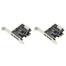 2X -PEX30016 3-poorts IEEE 1394 Firewire 1394B & 1394A PCIe 1.1 X1-kaart TI XIO2213B-chipset Vereist verouderde driver