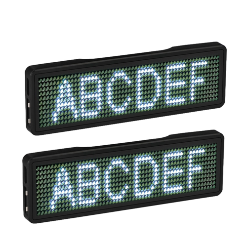 2X Bluetooth LED Name Badge Rechargeable Light Sign DIY Programmable Scrolling Message Board Display LED,Type 5 1