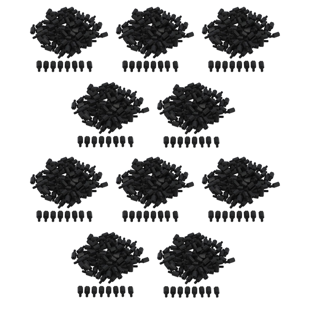 1000Pcs M3 Thread 8Mm+6Mm Pcb Fixed Nylon Hex Standoff Spacer Pillar 4851689818839
