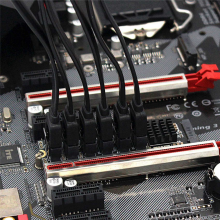 4X M.2 MKEY PCI-E Riser Card NVME to SATA3.0 PCIE SATA 6Gpbsx6-Port Expansion ASM1166 Support PM Function