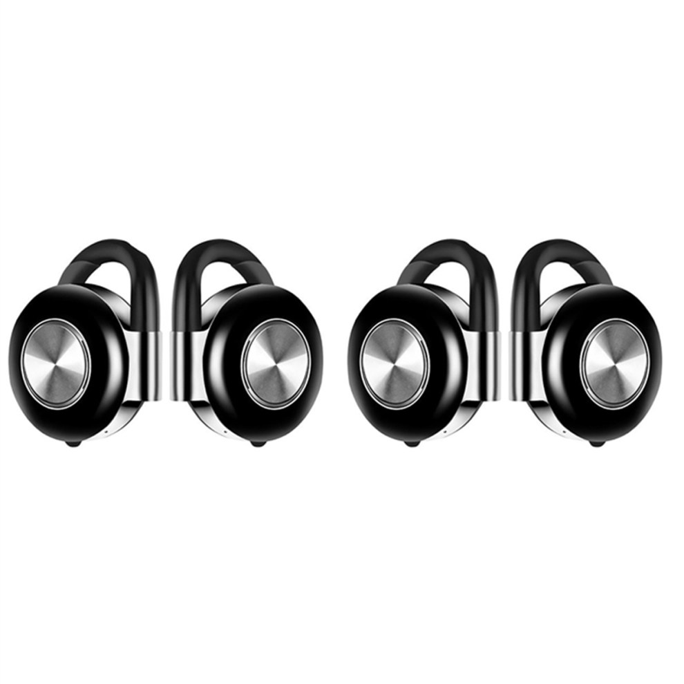 2X Bluetooth Headset 5.0 Wireless Binaural Stereo Sports Hanging Ear V5 4851689814558
