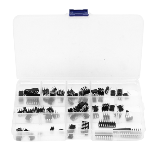 170 Pieces 10 Types Integrated Circuit Chip Assortment Kit, DIP IC Socket Set for Opamp Single Precision Timer Pwm 2