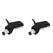 2X Turntable Headshell Aluminium Alloy Record Needle Replacement Phono Stylus Cartridges Rack Black