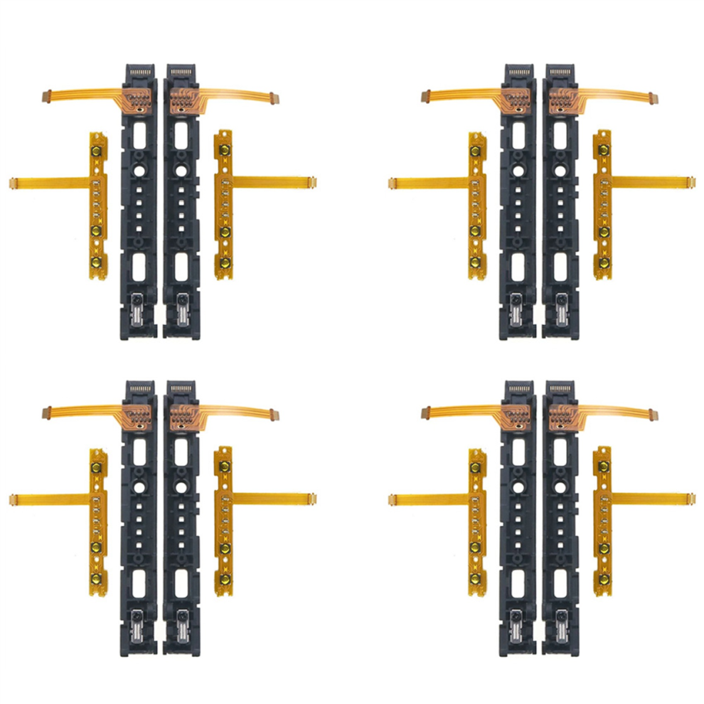 4X Replacement Lr Slide Left Right Slider Rail With Sl Flex Cable For Nintend Switch Ns Joycon Controller Black 4851689820115